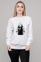 Anime One Punch Man Printed White Women's Knitted Sweatshirt Long Sleeve