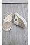 Daily Women's Fur-Lined Cotton and Soft Detailed Beige House Slippers New Season - 3