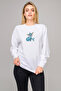 Pokemon Vaporeon Printed White Women's Knitted Sweatshirt Long Sleeve
