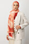 Salmon Pure Pattern Hebei Silk Shawl - 4