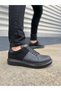 Jy151 Boost Lace-Up Skin Suede Men's Casual Sneaker Shoes Csst - Black