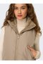 Women's Brown Onldana Faux Fur Rev.Waistcoat Otw Cc Vest 15348986-Silvermin - 8