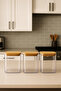 Maxi - 3-Piece Bamboo Vacuum Lid Plastic Grain Food Storage Container 1130 ml - 3