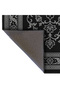 Mosso Black Gray Tones Classic Motifs Patterned Woven Base Modern Decorative Carpet Mosso1085 - 3