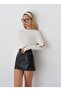 Pearl Sleeve Knit Top – White - 4
