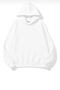 Hooded Inside Polar Strawberry Printed White Women's Hoodie Sweatshirt - 2