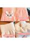 Girl Child Soft Plush Gloves 4-8 Years Old with Rabbit Figure - 3