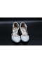 Satin Stone 5 cm Thick Heel Women's Shoes - 4