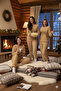 Women's Crew Neck Towel Velsoft Pajama Set Plush Winter - 2