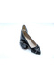 Black Stone 5 cm Thick Heel Women's Shoes - 3