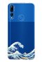 حافظة سيليكون مطبوع متوافقة مع هاتف Honor 9X بتصميم موجة كاناغاوا أوكي نامي أورا