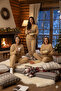 Women's Crew Neck Towel Velsoft Pajama Set Plush Winter