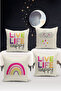 4-Piece Throw Pillow Cover Set Kids Baby Room Digital Printed