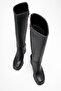 Women's Platform Sole Boots Black Skin - 6
