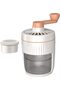 Manual Rotary Ice Crusher Ice Shaver with Ice Tray - Orange Handle - 6