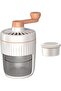 Manual Rotary Ice Crusher Ice Shaver with Ice Tray - Orange Handle - 7