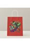 3-Piece Red Twist Handle Paper Gift Bag – Colorful Pinecone Christmas Themed with Label (8X18X24 cm) - 4