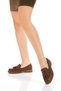 Women's classic loafer moccasin with tassels daily shoes brown suede