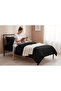 100% Cotton |   Black |   Single Duvet Cover Set Akfil Fabric