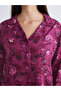 Esvab • Modern & Distinctive Petite Shirt Roba Collar Floral Women's Pajama Set - 3