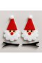 Christmas Themed Red Hat Santa Claus Brooch Double Pack Cute Felt Ornament Accessory Model 4 - 2