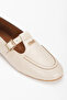Lina Beige Loafer Ballet Flats - 3