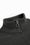 Men's Smoked Half-Zip Oversized Cut Knitwear Sweater – Soft Textured Knit Sweater 2608511 - 4