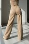 Beige Pocket Detailed Wide Leg Elastic Waist Sweatpants - 5