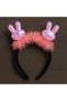 Kpop Korean Style Christmas New Year Glittery Pink Rabbit Ear Crown Party Concert Accessory - 2