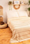 100% Cotton Karatezgah Woven Single Person Tasseled Pique & Bedspread 160X220 Cm. Bohemian Design