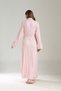 Women's Powder Jacquard Shawl Collar Full Length Winter Long Sleeve Special Design Maternity Nightgown Nightdress Set - 4