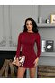 Women's Mini Dress Long Sleeve Bodycon Sandy Fabric - - 6