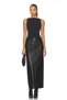 Women's Black Maxi Faux Leather Skirt