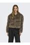 Women's Brown Jdyofelia Faux Fur Jacket Otw Sie Jacket 15359349-Shitake