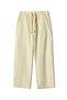 Buy Elastic Waist and Lace-Up Baggy Pants 3-Thread Combed Cotton Wide-Leg - 2