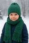 Hand Knitted Wool Children's Scarf Beanie Set |   3-8 Years Old |   Handmade Winter Set |   Warm Holder Winter Set I - 2