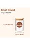 950 ml Storage Jars with Lid, Set of 6, Airtight Glass Jars with Bamboo Lids - 2