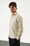 Men's Regular Fit Velvet Striped Long Sleeve Shirt - 2
