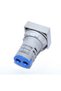 Digital Voltmeter, LED, Square Panel, 22mm, Screw Mount, Blue - 2