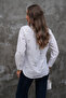 Bird Detailed Embroidered 75% Cotton 25% Linen Shirt - 8