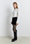 Black Double-Breasted Waisted Skirt - 2