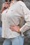 Bird Detailed Embroidered 75% Cotton 25% Linen Shirt - 2