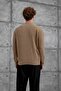 Men's Knitwear 251 Cyclone Neck Knitwear Beige Oversize Knitwear Fabric - 5
