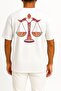 Oversized Libra Zodiac Sign - Astrology Pocket and Back Design Unisex T-Shirt - 2