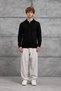 Men's Knitwear 251 Half Zipper Polo Black Oversize Zippered Knitwear Fabric - 2