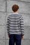 Men's Knitwear Gst Buttoned Polo Collar Navy Blue Knitwear Fabric - 5