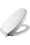Toilet Seat and Cover - high-quality ABS and PP plastic, soft-close & antibacterial treatment, White