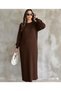 Women's Knitwear Dress Pleated Hem Long Dress