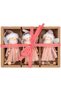 Christmas Ornament, Fairy Figures, Pink, in Box - Pack of 3