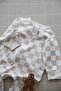 100% Organic Cotton Latte Checker Pattern Boys-Girls Soft Baby Sleeping Bag - 8